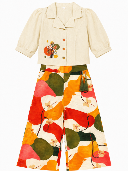 Girls Top & Palazzo Set