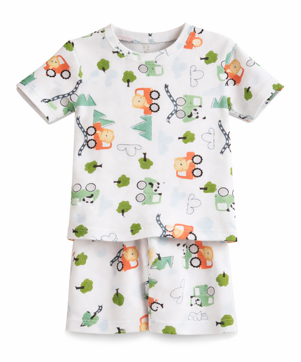 Kids Tshirt and Shorts Combo Set (Cord Set)-White