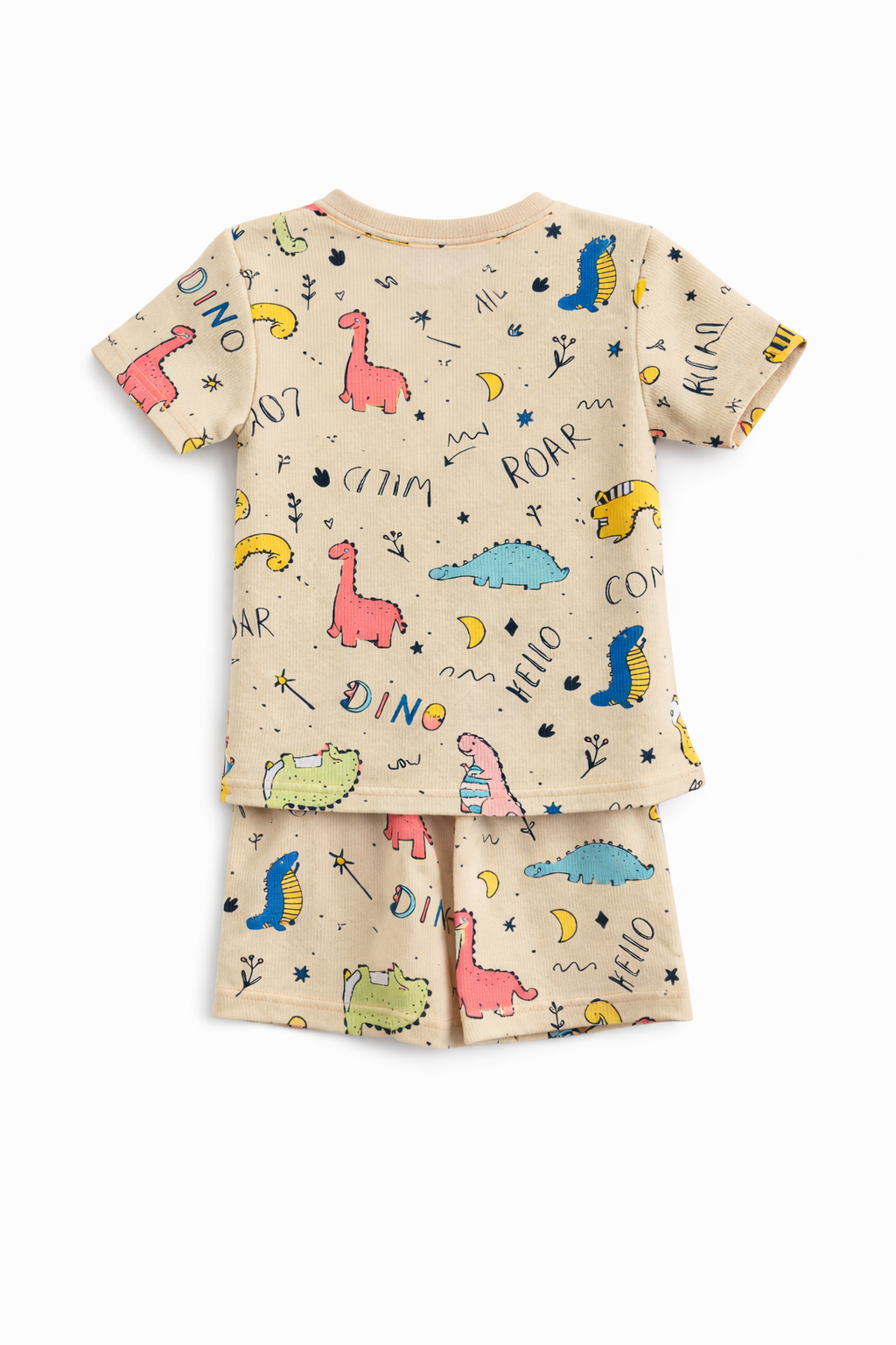 Kids Tshirt and Shorts Combo Set (Cord Set)-Orange