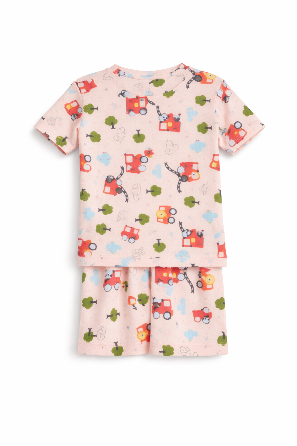 Kids Tshirt and Shorts Combo Set (Cord Set)-Orange