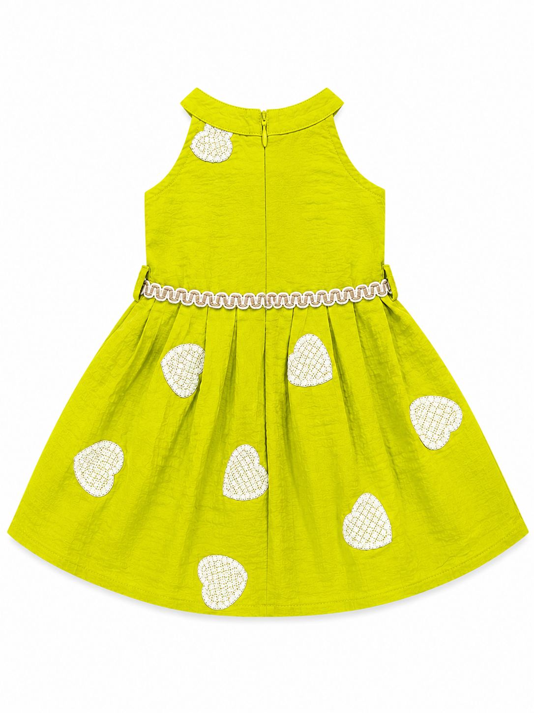 Fluorescent Floral Applique Dress