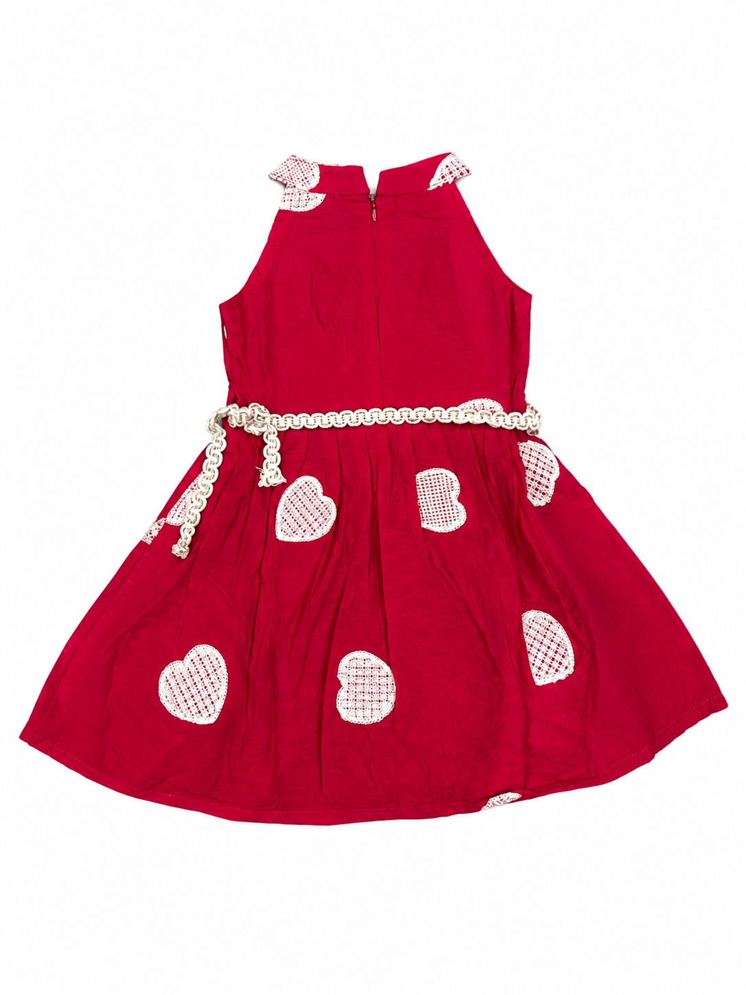 Pink Floral Applique Dress
