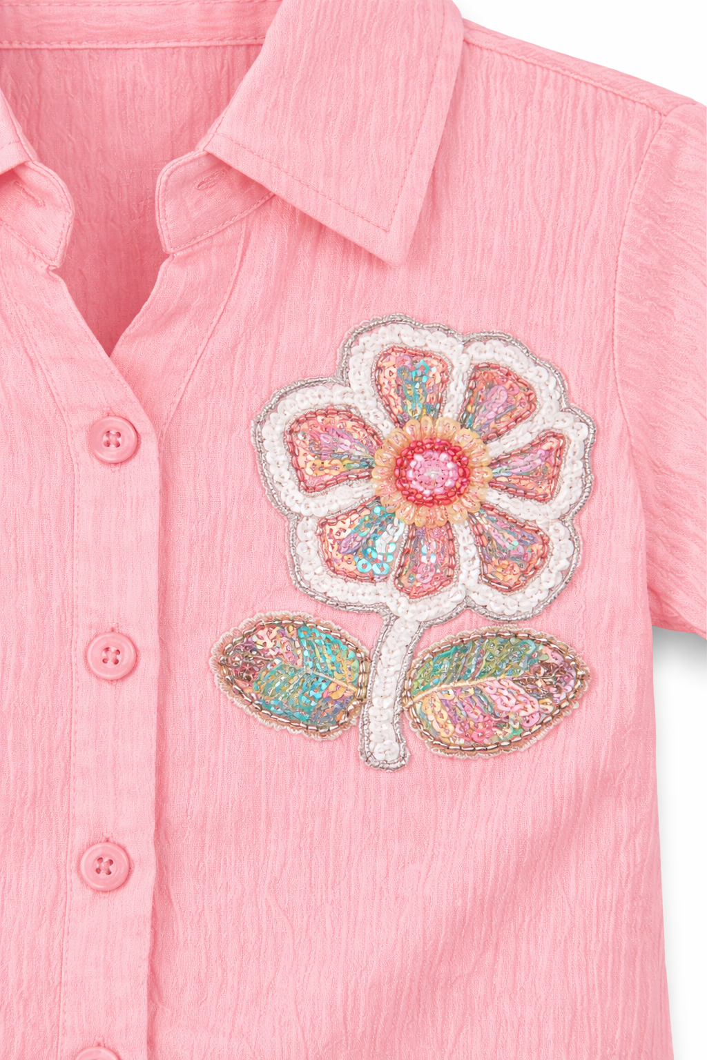 Pink Blossom Crepe Co-Ord Set