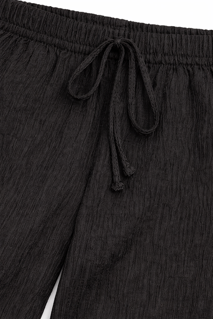 Black Blossom Crepe Co-ord Set