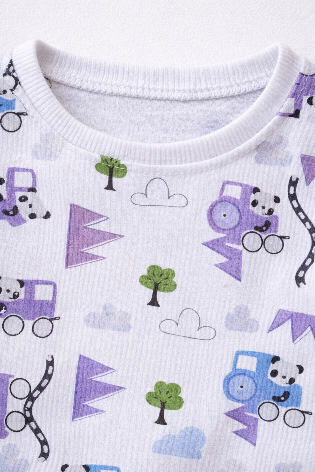 Kids Tshirt and Shorts Combo Set (Cord Set)-Purple