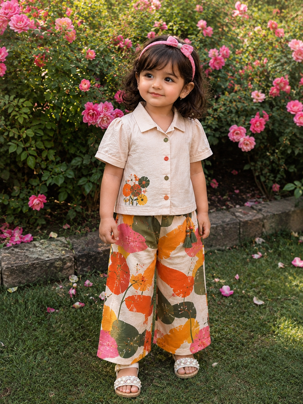 Girls Top & Palazzo Set