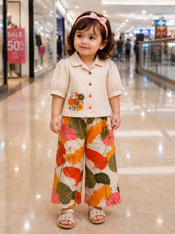Girls Top & Palazzo Set