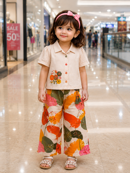 Girls Top & Palazzo Set