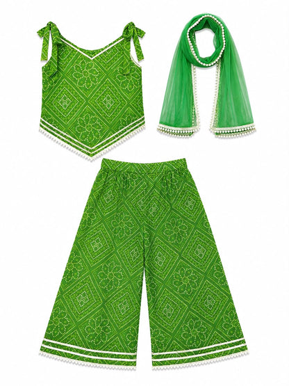 Traditional Suit Set with Dupatta for Girls