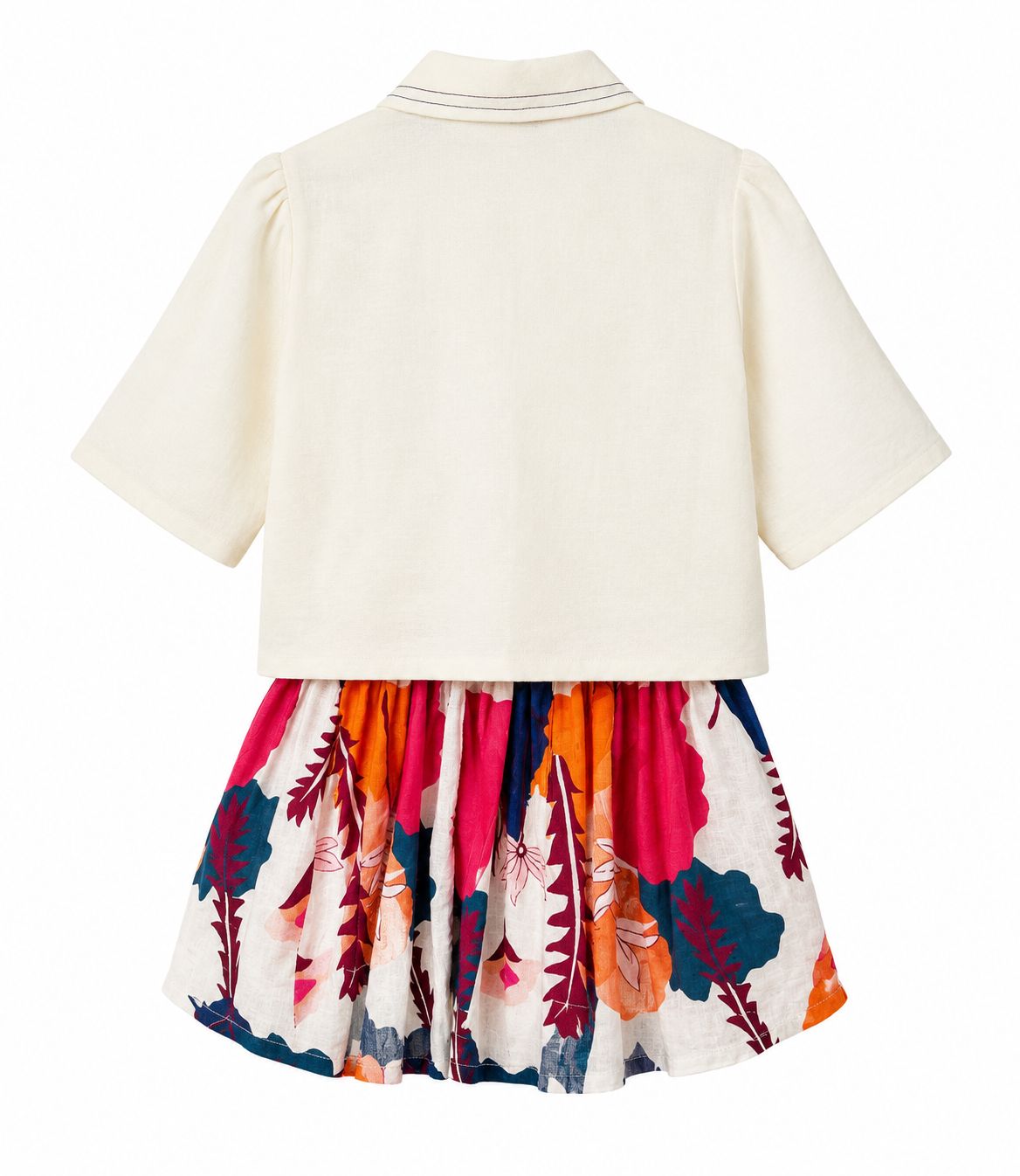 Girls Skirt Top with Designer Shrug | Ages 1–8 Years Pattern 01