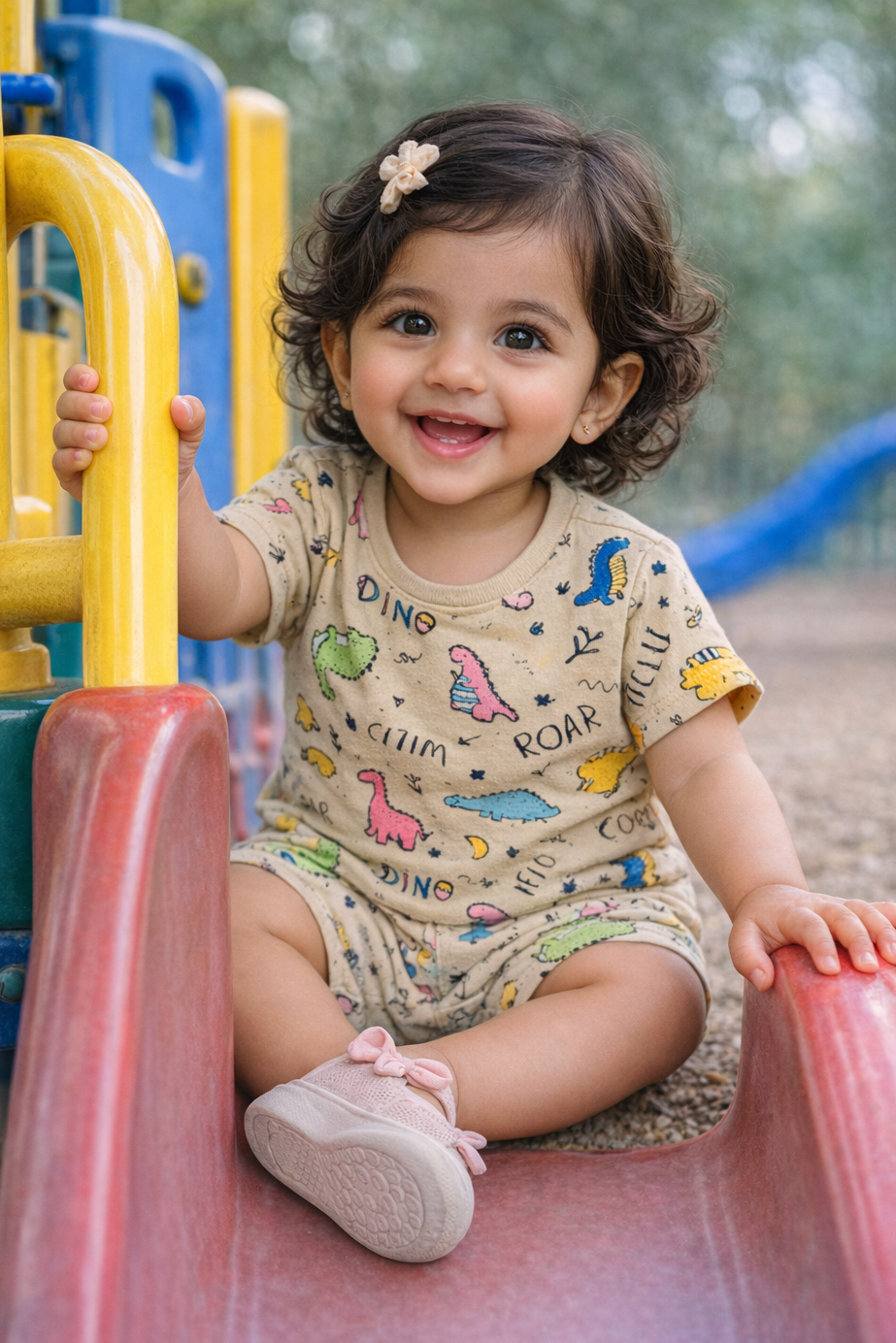 Kids Tshirt and Shorts Combo Set (Cord Set)-Orange